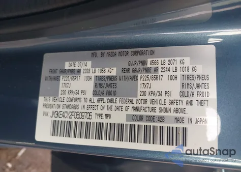2015 Mazda Cx-5 Touring from USA, damaged, VIN JM3KE4CY2F0509705